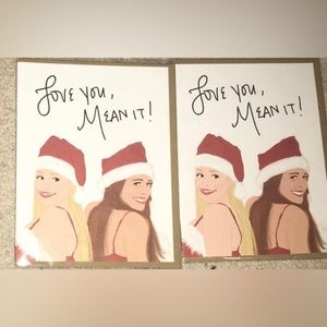 2 new in package Christmas cards from Mean Girls